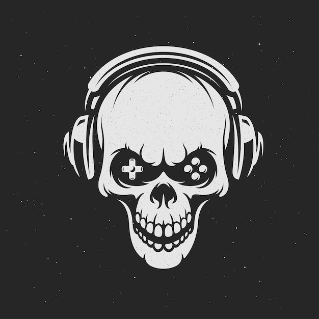 T-shirtontwerp gerelateerd aan videogames Hardcore gamer tekst Vector vintage illustratie