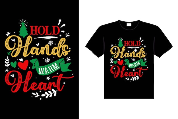 Vector t-shirtontwerp met kersttypografie