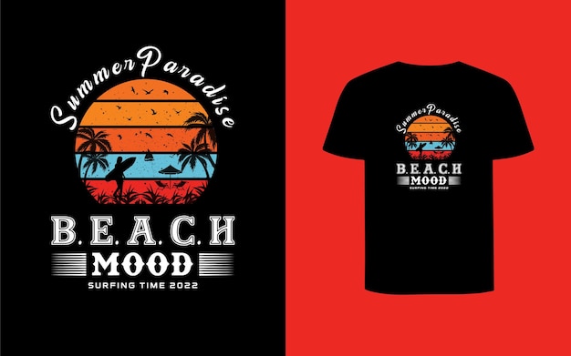 T-shirtontwerp met strand
