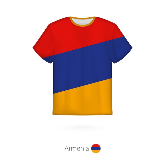 T-shirtontwerp met vlag van Armenië. T-shirt vector sjabloon.