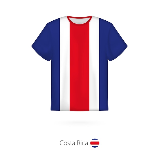 T-shirtontwerp met vlag van Costa Rica T-shirt vectorsjabloon