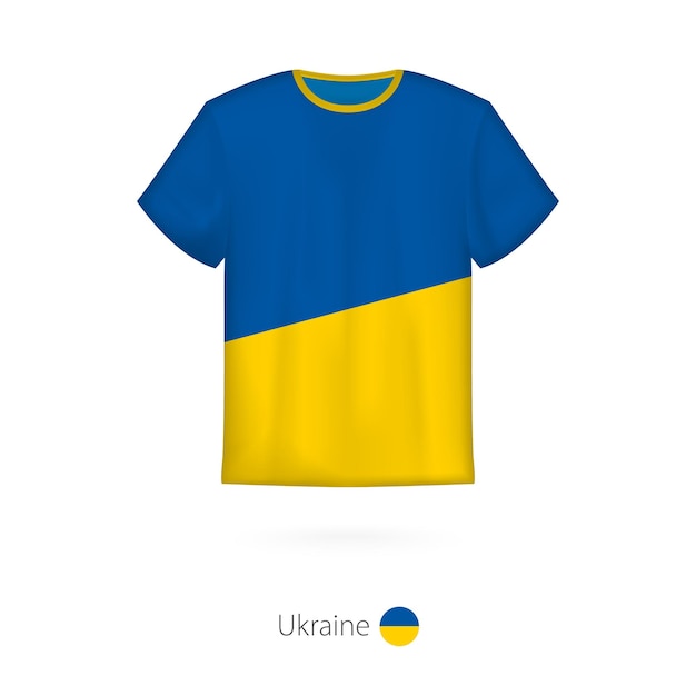 T-shirtontwerp met vlag van Oekraïne. T-shirt vector sjabloon.