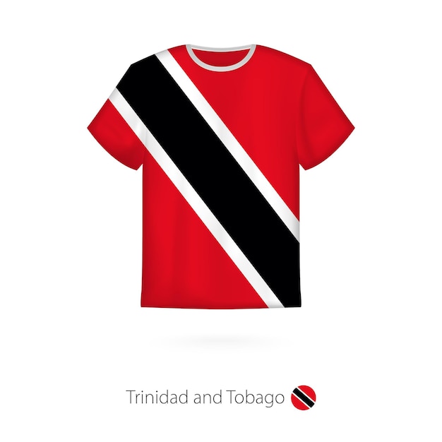 T-shirtontwerp met vlag van Trinidad en Tobago T-shirt vectorsjabloon