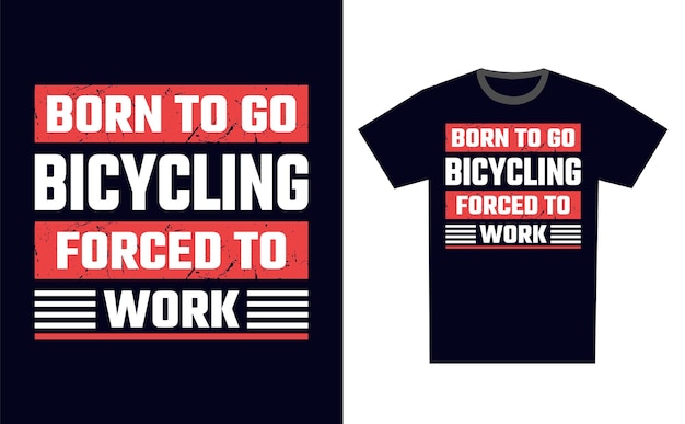 T-shirtontwerp sjabloon vector voor fietsen