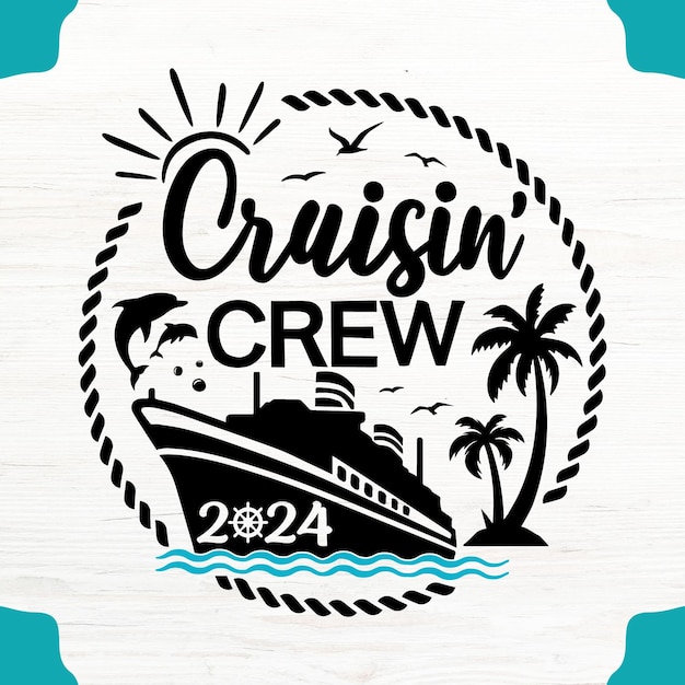 Vector t-shirtontwerp van cruise typography