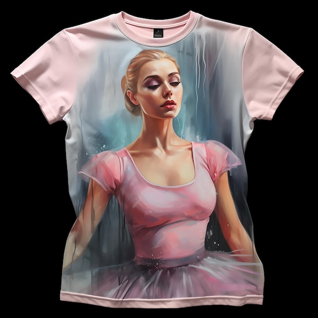 T-shirtontwerp van een beroemde ballerina