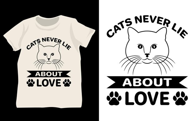 Vector t-shirtontwerp van een kat