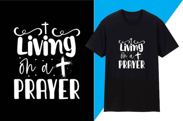 Vector t-shirtontwerp van living on a prayer