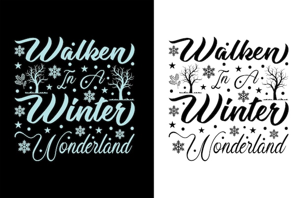 Vector t-shirtontwerp voor de winter