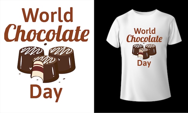 T-shirtontwerp voor gelukkige chocoladedag