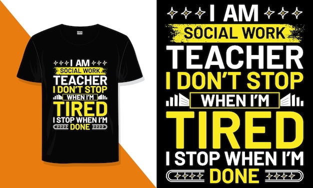 T-shirtontwerp voor leraar sociaal werk