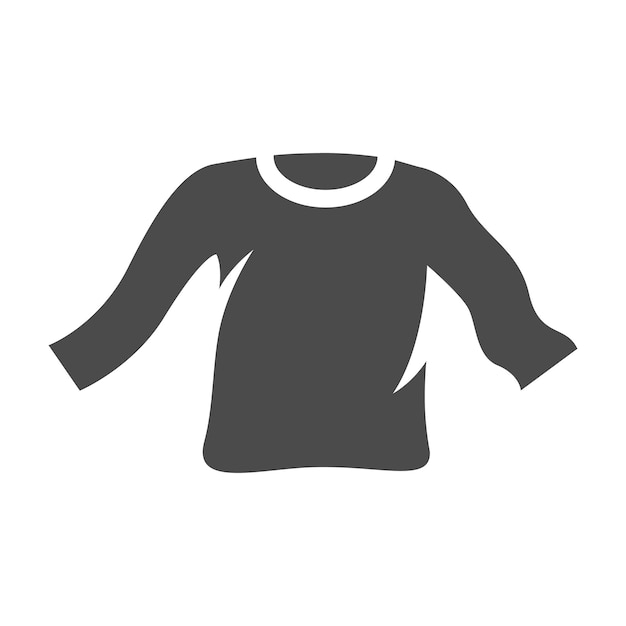 T-shirtpictogram met lange mouwen in zwart-wit