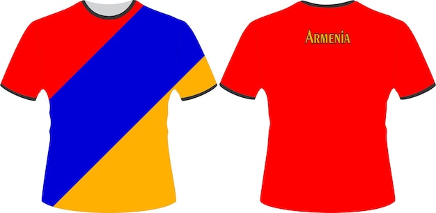 T-shirts ontwerpen met Armenië vlag Vector