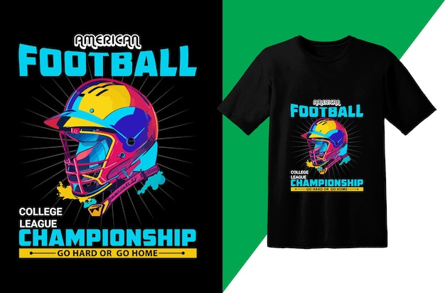 T-shirts van het american football college league-kampioenschap