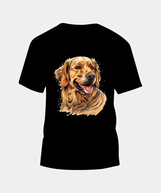 Vector t-shirts voor golden retriever honden