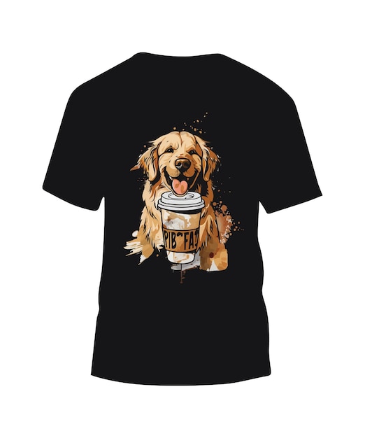 Vector t-shirts voor golden retriever honden