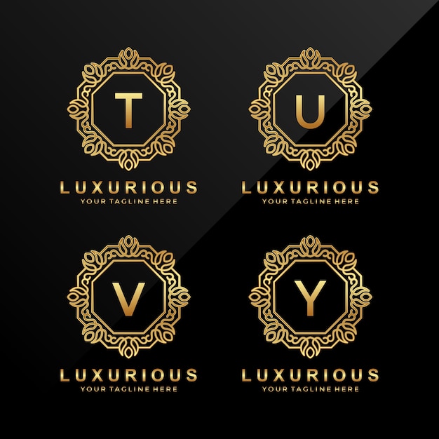 T, U, V, Y luxe letterlogo