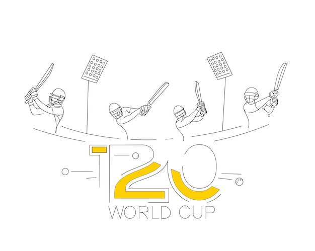 T20 wk cricket kampioenschap poster sjabloon brochure ingericht flyer banner ontwerp