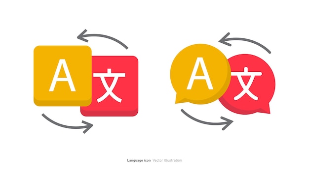 Taal Vertaling Icon ontwerp vector illustratie