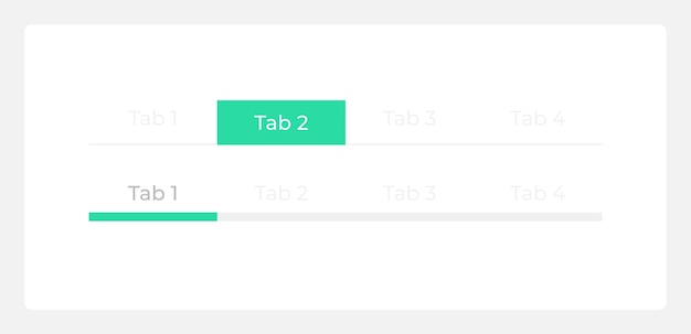 Tab bar menu ui elements kit