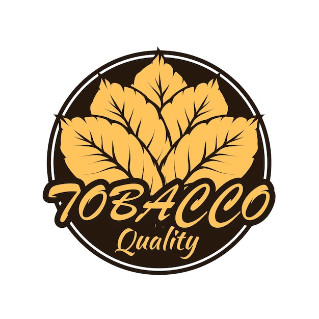 tabak logo sjabloon geïsoleerd op wit