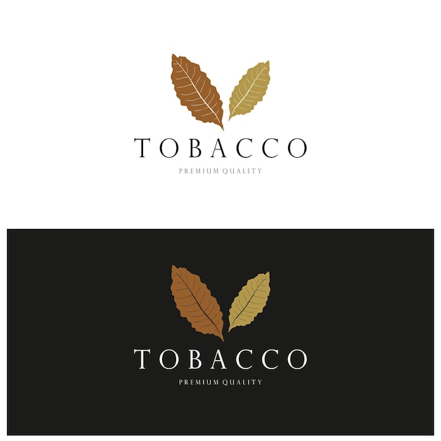 Tabakblad logo tabak veld en tabak sigaret logo sjabloon ontwerp vector