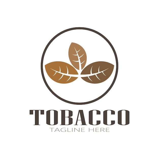 Tabaksblad logotabak veld en tabak sigaret logo sjabloon ontwerp vector