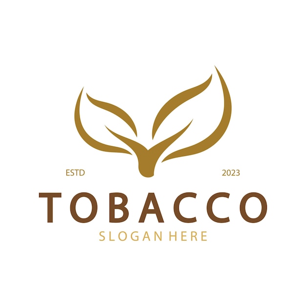 Tabaksblad logotabak veld en tabak sigaret logo sjabloon ontwerp vector