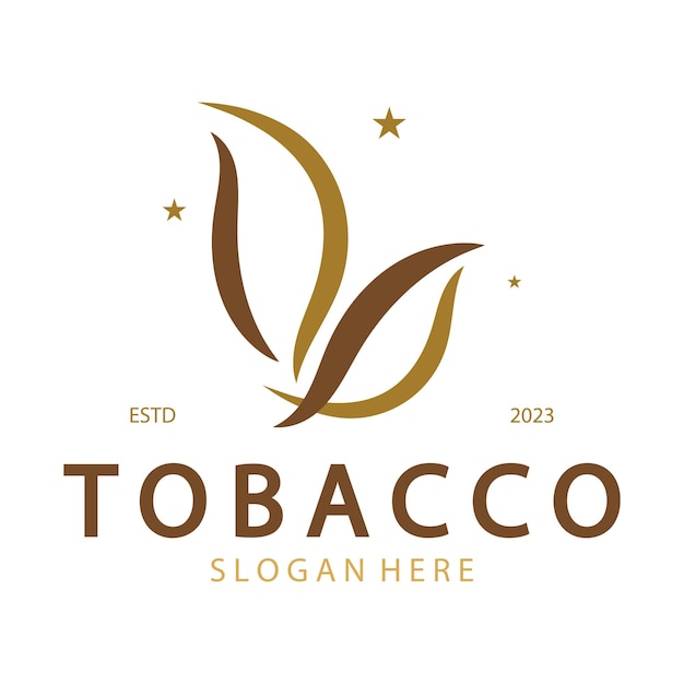 Tabaksblad logotabak veld en tabak sigaret logo sjabloon ontwerp vector