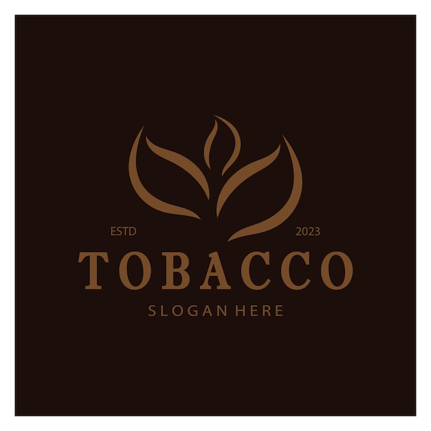 Tabaksblad logotabak veld en tabak sigaret logo sjabloon ontwerp vector