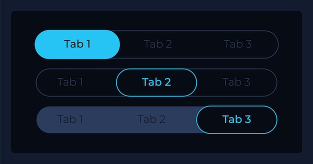 Tabbalkmenu UI-elementenkit