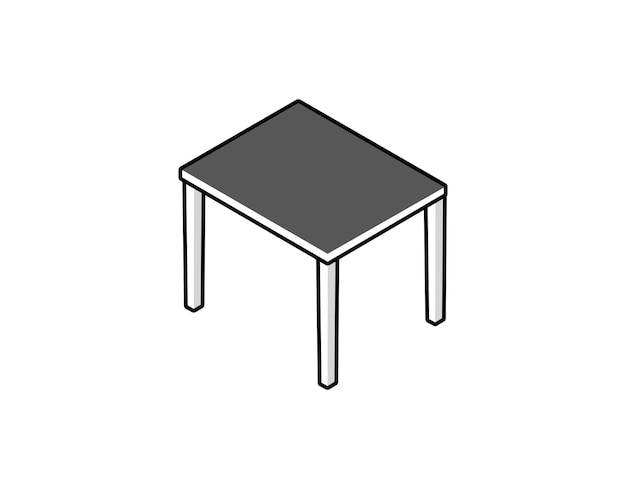 Tabel isometrisch ontwerp pictogram Vector web illustratie 3d kleurrijke concept
