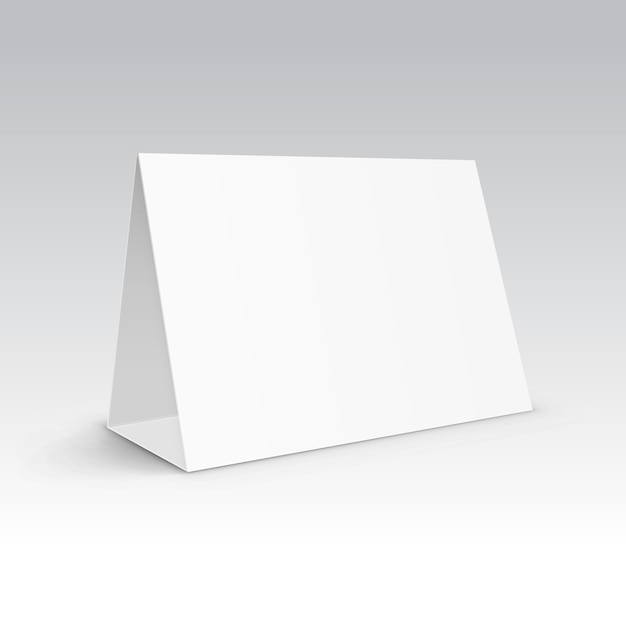 Vector table blank stand holder menu paper calendar card