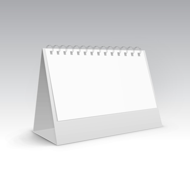 Vector table blank stand holder menu paper calendar card