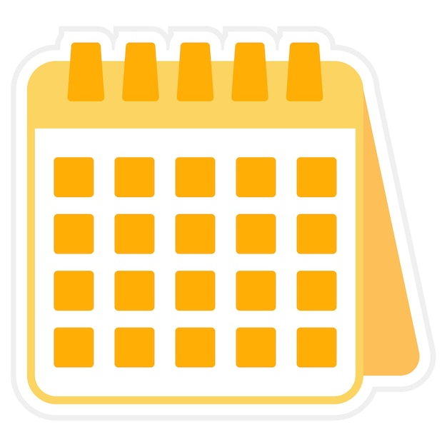 Table Calendar Flat Illustration