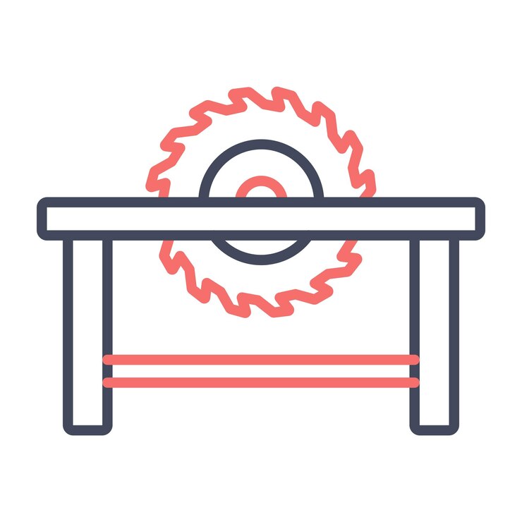 Vector table cutter vector illustration style