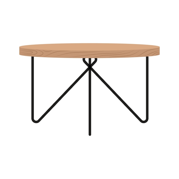 Vector table furniture interior item for a cozy isolated interior designer trendy furniture vector