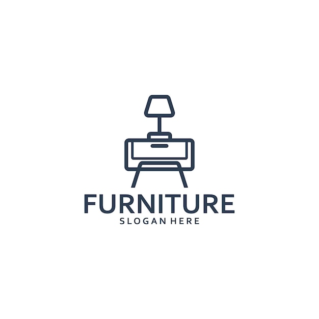 Table furniture logo template