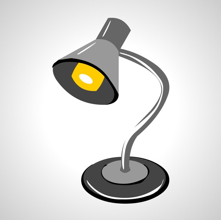 Vector table lamp isolated vector illustration