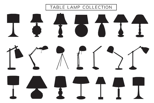 Table lamp silhouettes