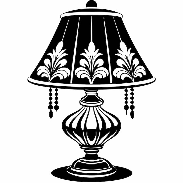 table lamp vector silhouette