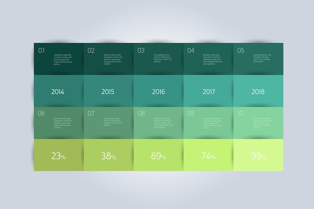 Table layout template Schedule spreadsheet infographic element Vector