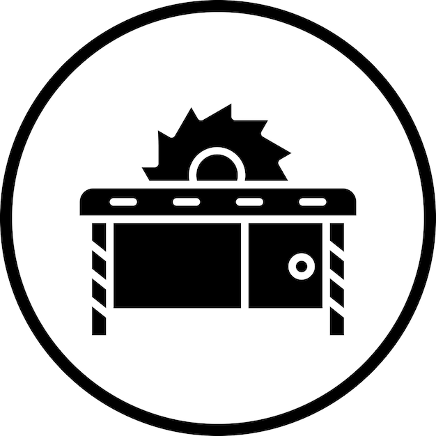 Vector table saw icon style