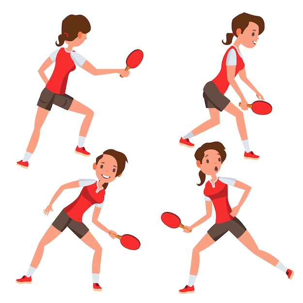 Table Tennis Female Player character set