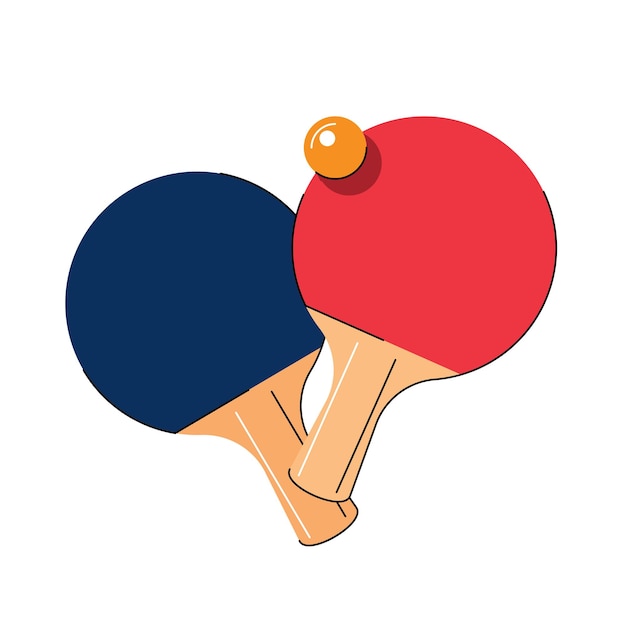 Vector table tennis isolated vector illustration