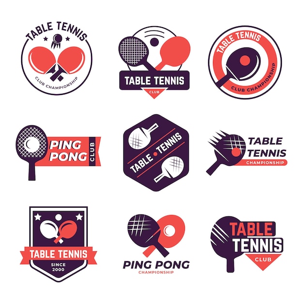 Table tennis logo pack