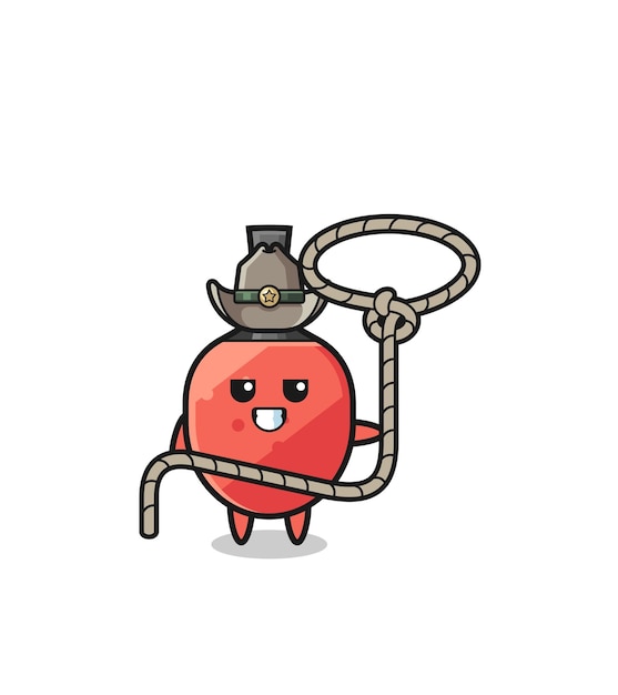 올가미 밧줄이 귀여운 디자인의 탁구 라켓 카우보이