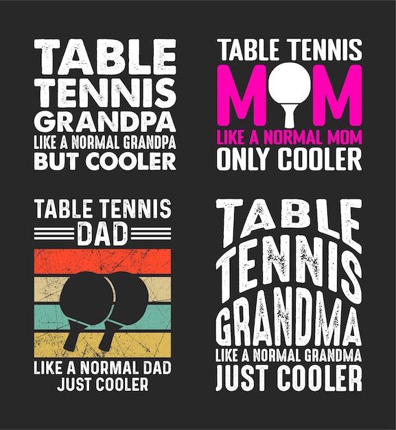 Table tennis t shirt design bundle ping pong shirt vector table tennis t shirt design collection