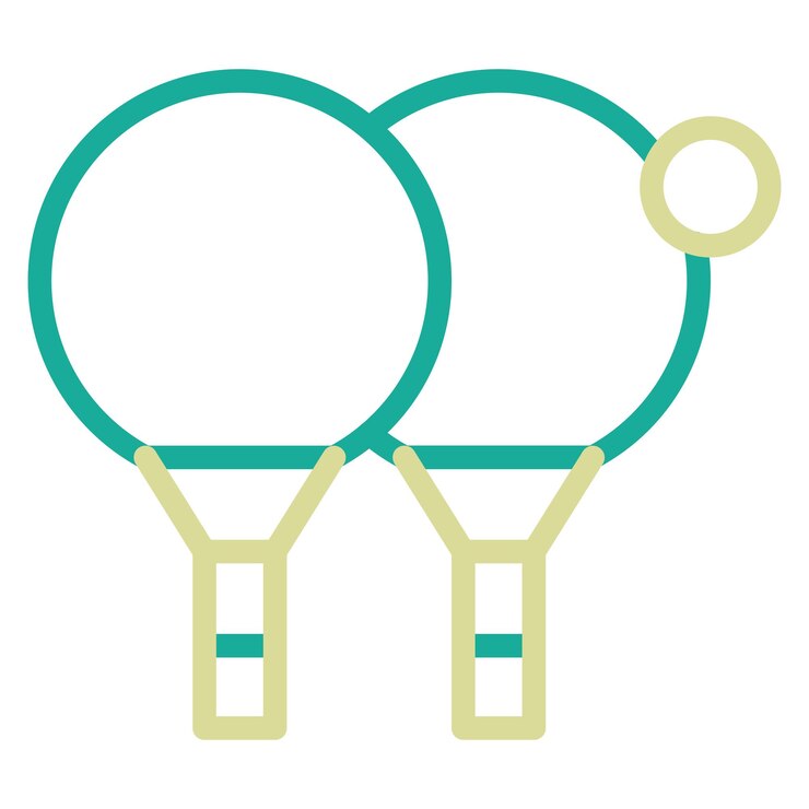 Vector table tennis vector icon illustration of sports iconset