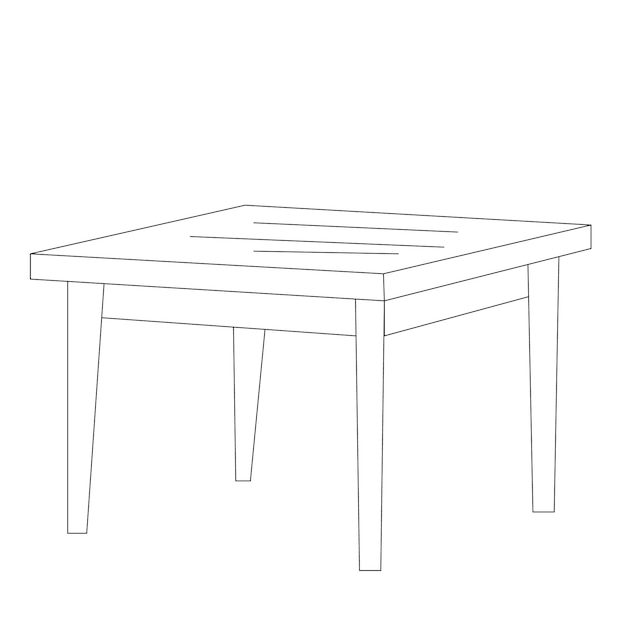 Table vector design for house decoration 3d illustration home furniture